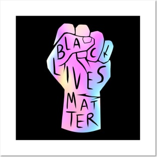 holographic black lives matter | power fist with quote (blm movement) Posters and Art